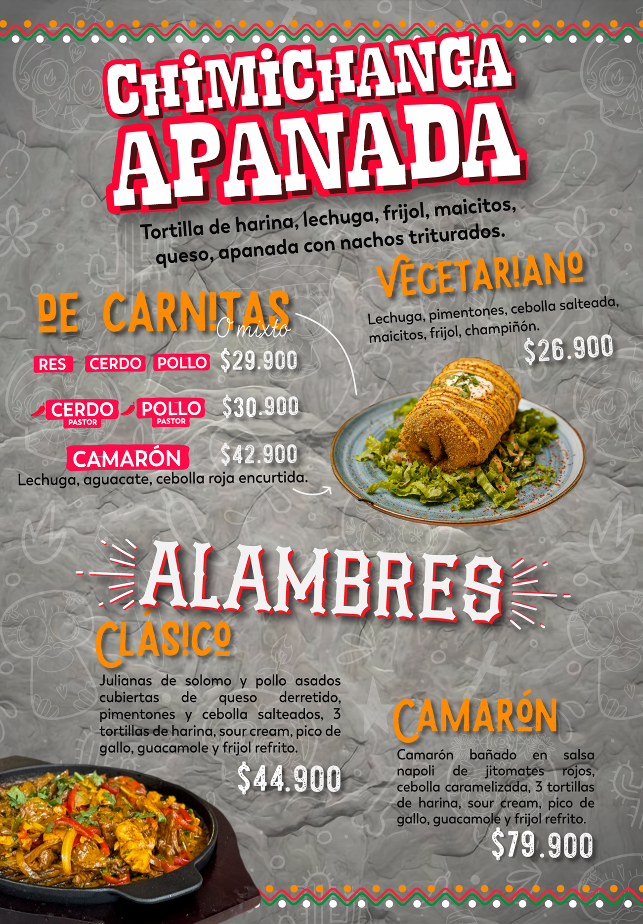 chimichangas y alambres